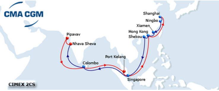 CMA CGM reshuffles its services from Asia to Indian Sub-Continent West Coast