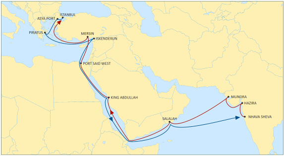 MSC ANNOUNCE THE IMED SERVICE BETWEEN THE EAST MEDITERRANEAN & INDIA